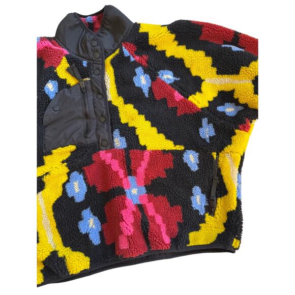 Free People Movement Rocky Ridge Fleece Colorful Pullover Sherpa M Outdoor - Picture 9 of 10